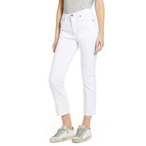 EDWIN Womens Size 28 Optic White ELIN STRAIGHT CROP JEANS NEW